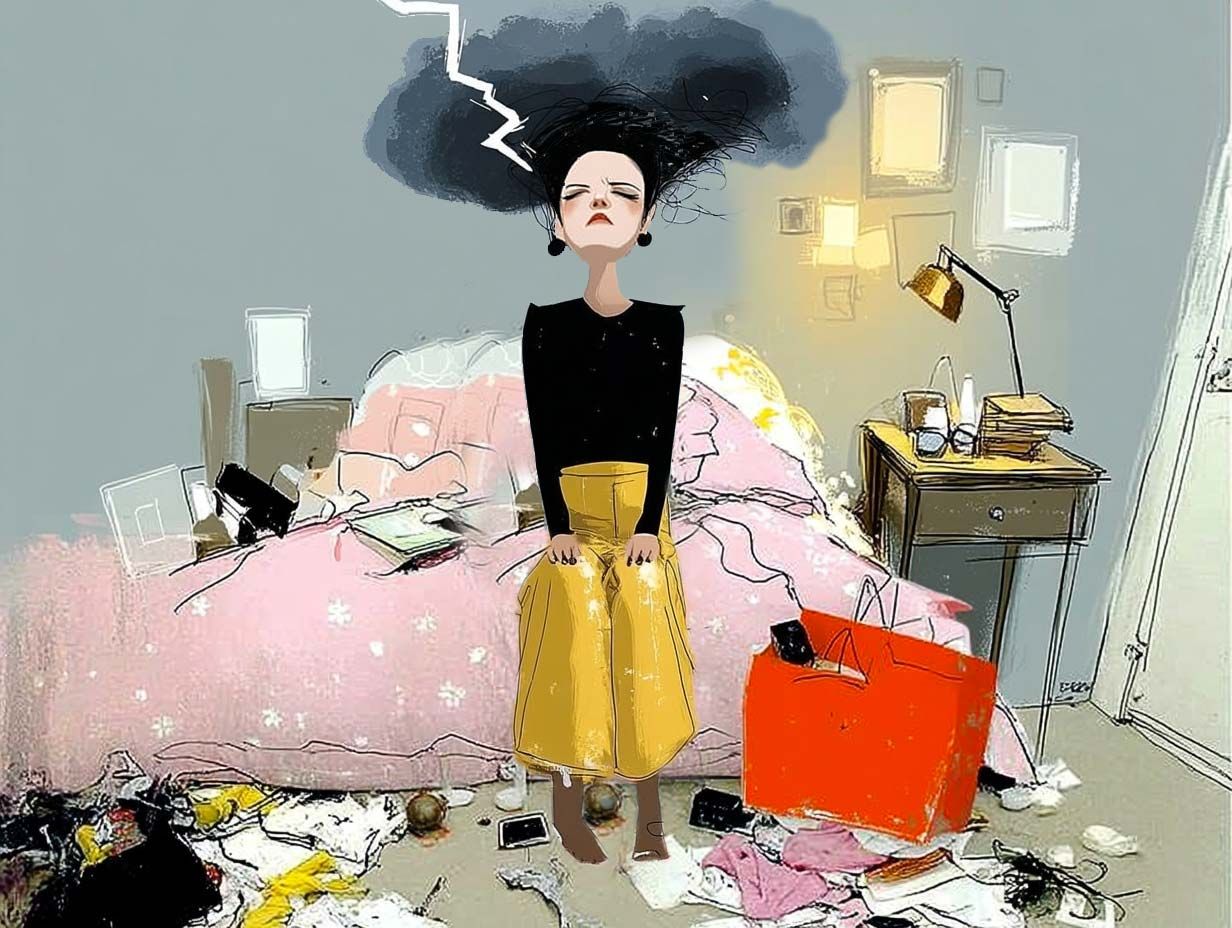 désordre et procrastination : plus on se sent dépassé(e), moins on trouve l’énergie de ranger, et plus l’encombrement renforce le mal-être.